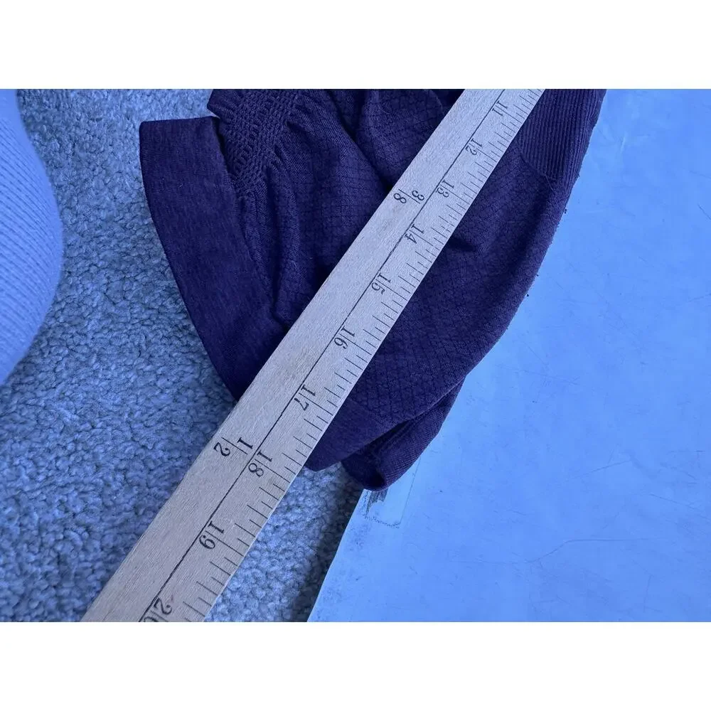 Lululemon Size 8 Women In The Flow Crop Ribbed Ruched Seamless Leggings 44-1